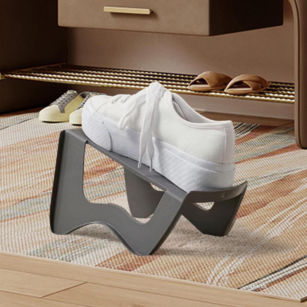 Shoe Slots Shoe Stack Stackable Double-Layer Non-Slip Holder Storage For Entryway Door Garage Dorm Wall Bed