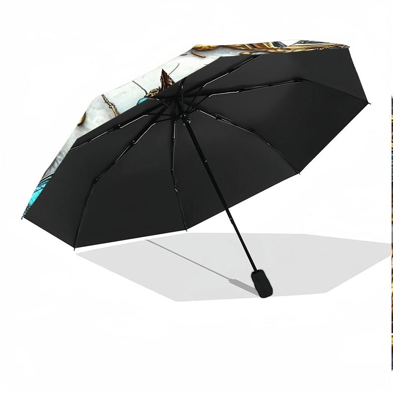 Dragonfly Artwork Design 8-Frame for Travel, Camping, Casual Lightweight Portable Umbrella, Essential for Every Family Holidays Birthday Gift