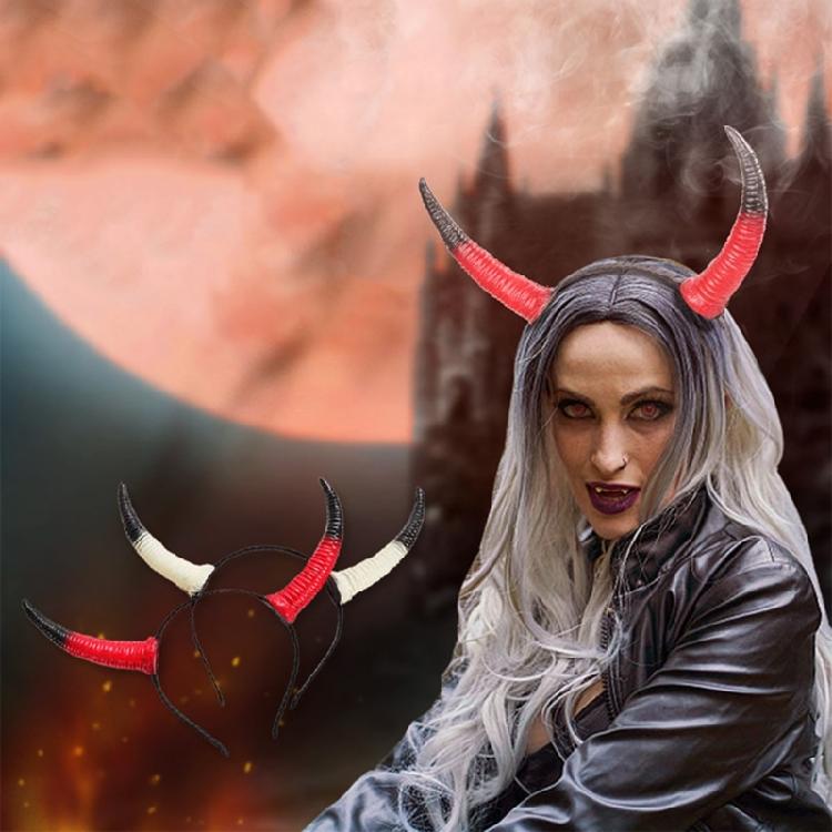 Fun Headbands Halloween Cattle Horn for Party Headwear for Vacation Travel