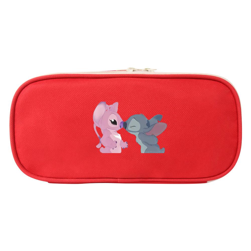 Stitch Colorful Pencil Case Canvas Storage Bag For Elementary School Students