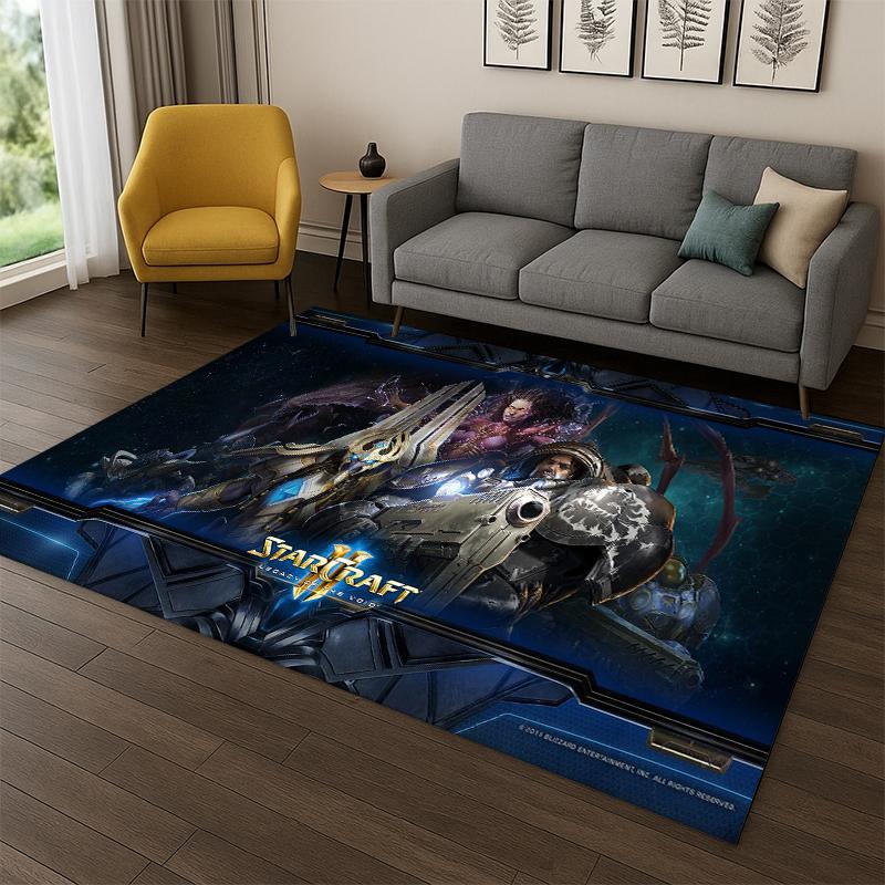 

retro StarCraft Game Gamer cartoon Carpet Rug for Bedroom Living Room Sofa Playroom Doormat Home Decor,Kid Area Rug Non-slip 40x60cm