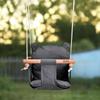 Safe Wooden Baby Rocking Chair Canvas Swing Chair Indoor Outdoor Durable Baby Swing Kindergarten Backyard Park Play Equipment