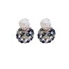 Retro Resin Glass Flower Stud Earrings: Vintage Holiday Style for Women
