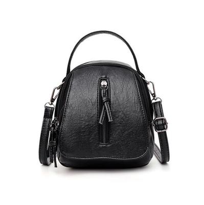 Bolsas de ombro de couro macio para mulheres, grande capacidade, bolsa feminina, compartimento duplo, bolsa pequena para senhora
