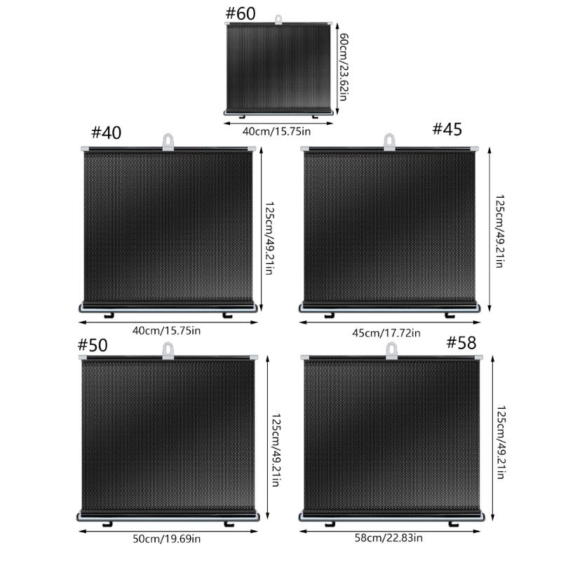 Simple to Install Window Shade Retractable Suction Cup Shade PVC for Sun Shade