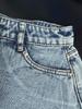 Shorts en jean déchirés taille haute à franges pour femmes style européen et américain 2024