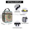 Bohemian Mandala Art Print Insulated Lunch Bag with Side Pocket Portable Reusable Lunch Box Thermal Meal Tote for Women Picnic