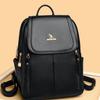 Schoolbag1011 New Simple and Fashionable Backpack Female Soft Leather Student Schoolbag Large Capacity Travel Backpack Practical Multi-pocket