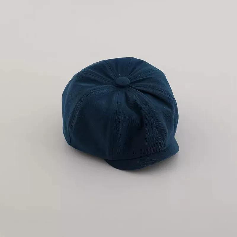 Berretto Basco alla Moda per Bambini Colore Solido Lettera Ricamata Cappello da Strillone per Bambino Casual Ragazzi Ragazze Parasole Cappello in Avanti