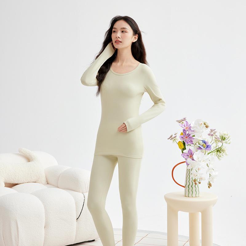 

Комплект термобелья из теплого хлопка с круглым вырезом 280 г для мужчин и женщин – Осень/Зима. L