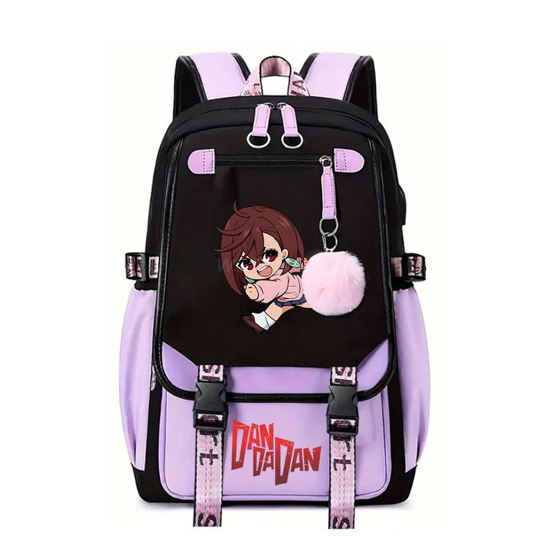 The New Dandadan Bold Party Surrounding Printing Trend Junior High School Students Large-capacity Leisure Schoolbag