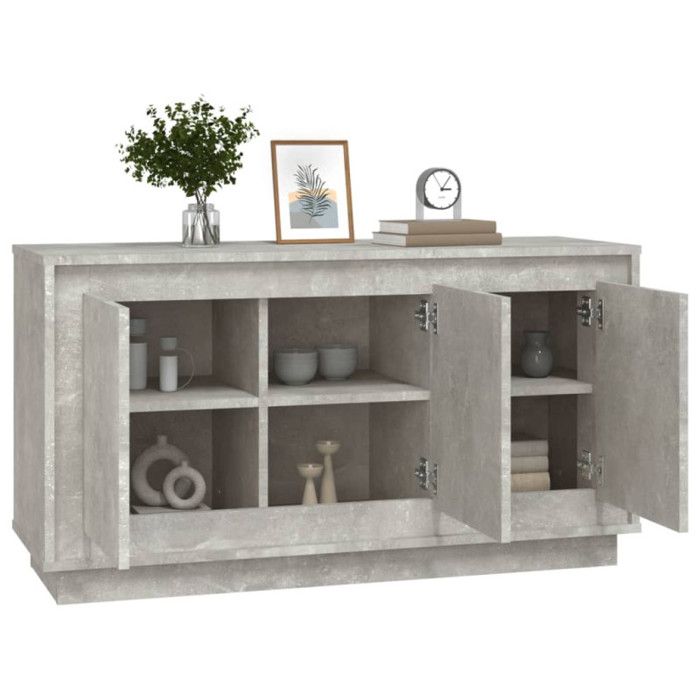 VidaXL Buffet Concrete Grey 102x35x55 Cm Engineered Wood 831889