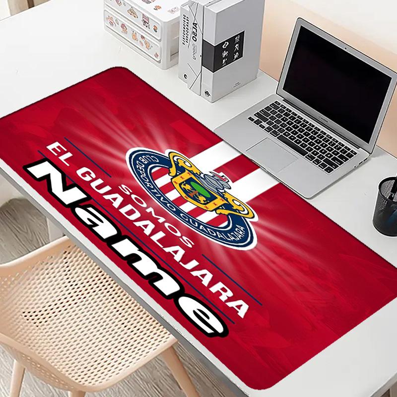 Kişiye Özel İsimli Club Deportivo Guadalajara Desenli Mouse Pad, Dizüstü Bilgisayar Masa Matı, Ev İçin Dekoratif Masa Matı Klavye Altlığı Hediye