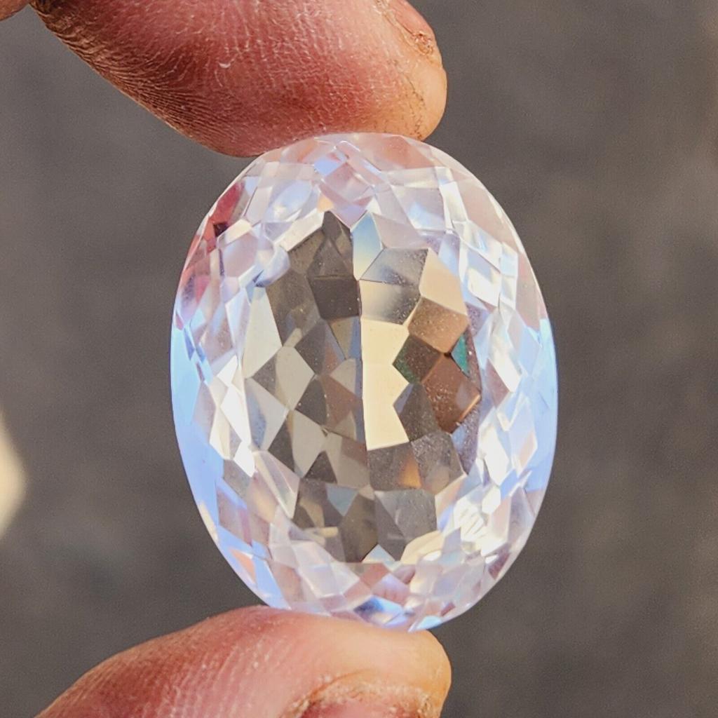 CERTIFIED Flawless 76 Ct Oval Shape White Montana Sapphire Loose Gemstone