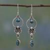 Fray Wish New Blue Topaz Drop Earrings for Women - Creative Rotating Waterdrop Pear Shape