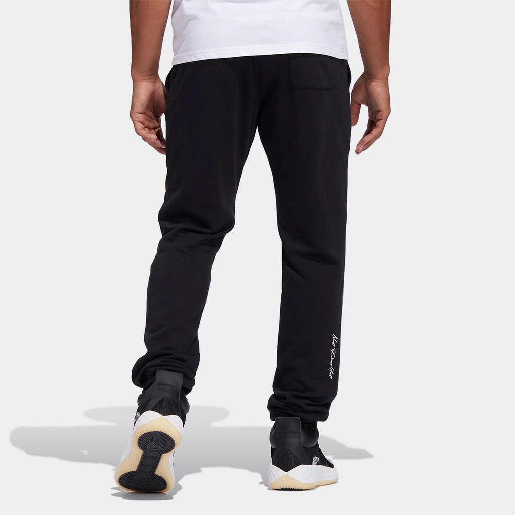 adidas Embroidered Logo Drawstring Joggers Men Bottoms Black HH8948