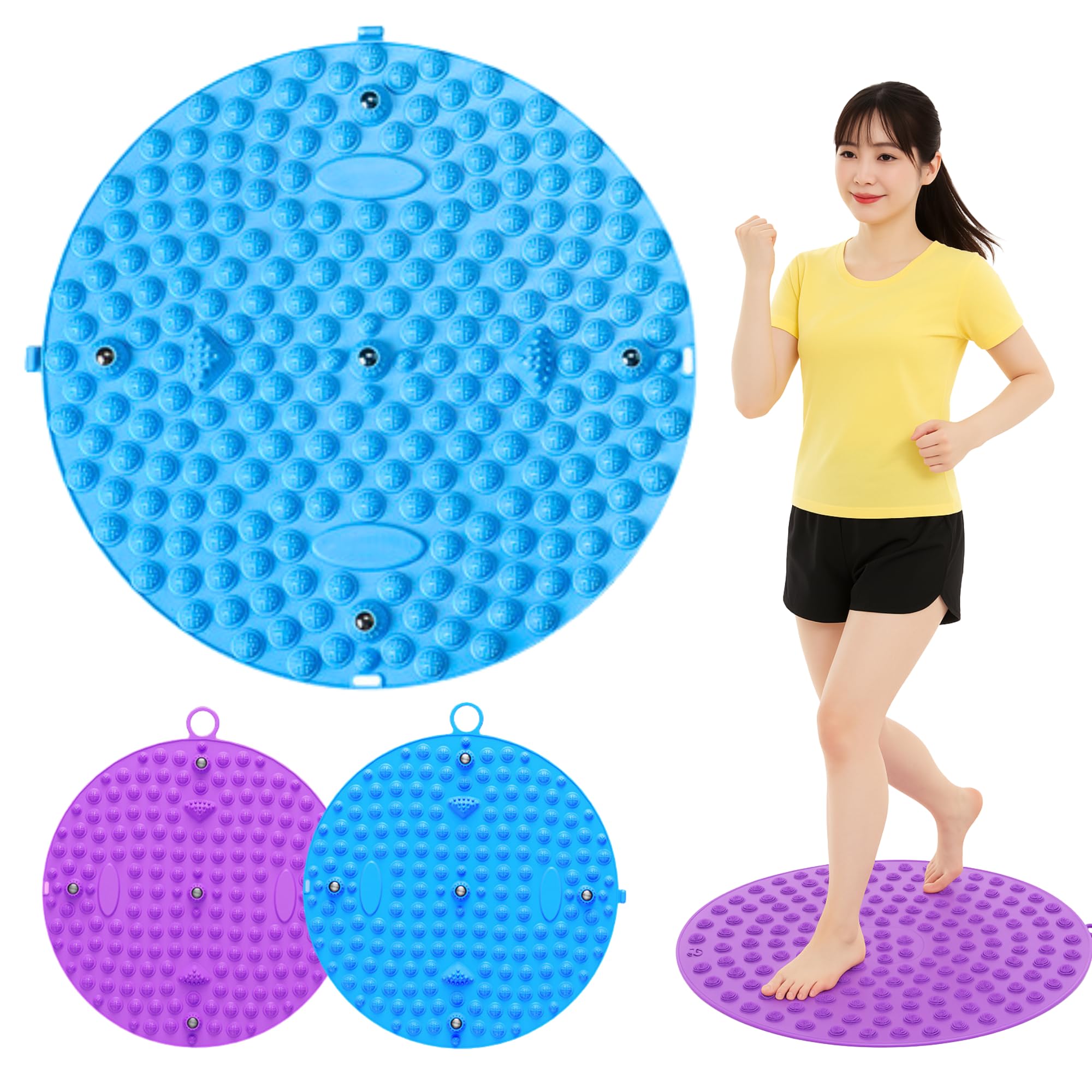 

KOTOBALEINE Foot Reflexology Mat for Slow Jogging and Exercise (Blue) синий