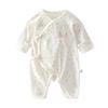 Newborn Summer Lightweight Cotton Romper - Butterfly Design, Bone-Free, Long Sleeve.