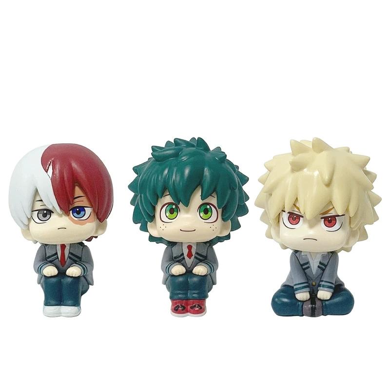 In Stock 11cm My Hero Academia Action Figure Midoriya Izuku Bakugou Todoroki So Figurine PVC Collection Model Dolls Toy Gifts
