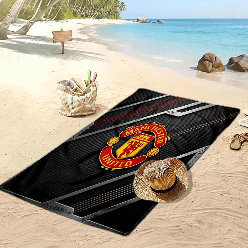 Manchester United Printed Beach Towel Quick Dry Soft TowelPortable Large Rectangular Beach Blanket for Travel Swimming Pool