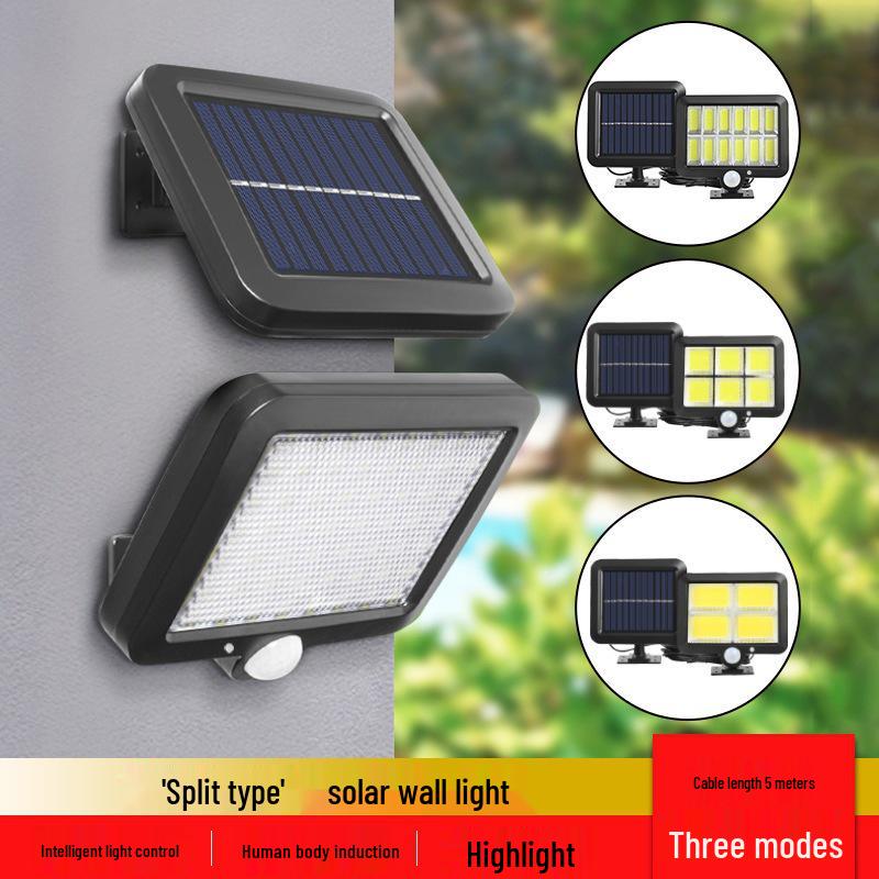 Waterproof Outdoor Solar Sensor Light for Courtyard, Wall, & Garage