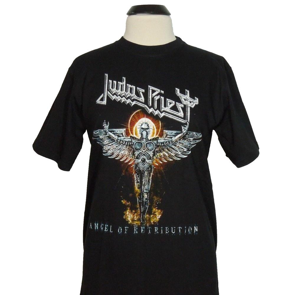 JUDAS PRIEST Angel Of Retribution L LARGE T-Shirt Black Mens Band Logo Unisex T-Shirt XXXXL