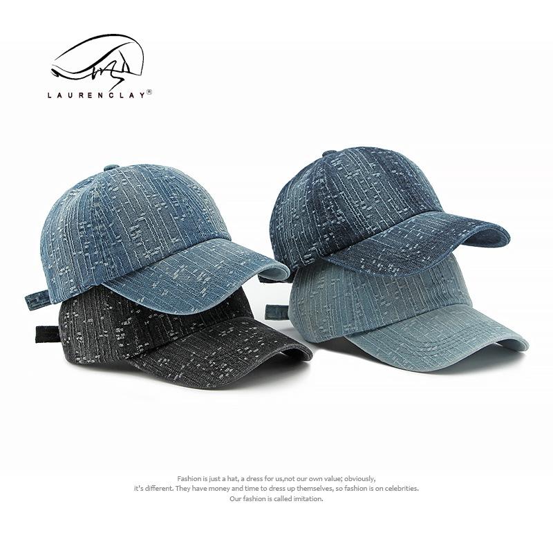 

Fashion autumn and winter new washed denim baseball cap women s personalized jacquard cap outdoor sunscreen visor Adjustable світло-синій колір
