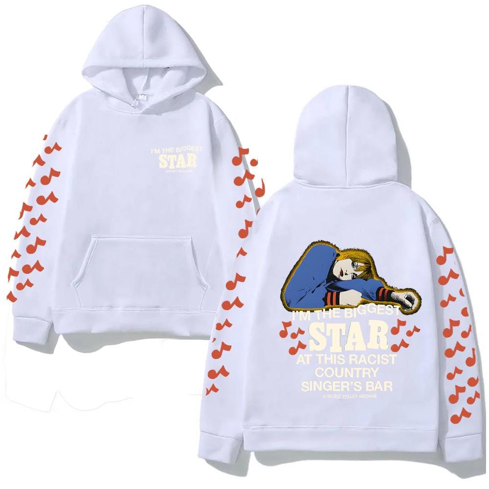 Biggest Star Hoodie 2026NEW Hayley Williams Comfortable Sweatshirts Sleeve Gothic Clothes Punk Soft Singer's Same Style Hoody