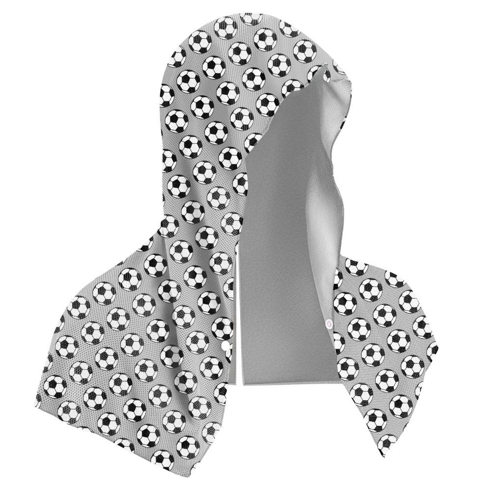 Football Pattern Cool Towel Cool Neck with Buttons Sun Protection Towel Breathable Ice Cool Cap