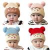 Christmas Red Baby Knit Hat Autumn Winter Toddler Ear Protection Hat Infant Christmas Beanie Warm Knit Cap
