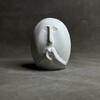 Decoración de Mesa de Sala de Estar Escultura Abstracta de Rostro Humano Figura Redonda Artística de Yeso Manualidad Decoración Estética de Interior