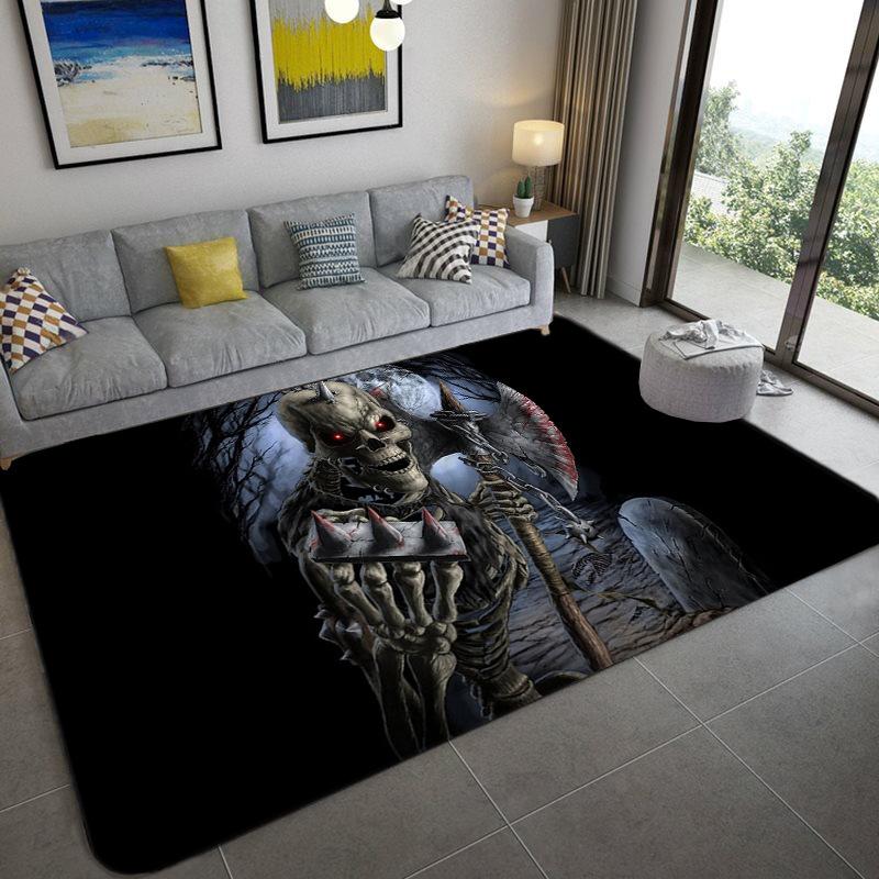 Abstract Skull Living Room Carpet, Bedroom Dining Room Floor Mat Ebay