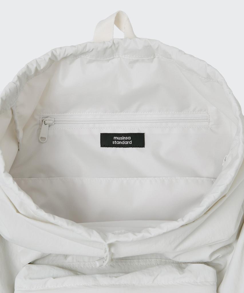 Musinsa Standard Crinkle Drawstring Easy Backpack [Dusty Cream]