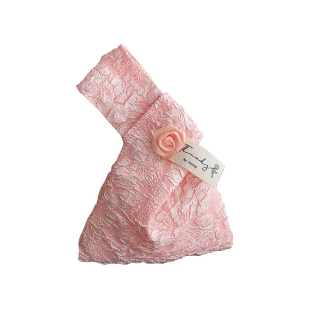 

Chinese New Year Tassel Knot Wrist Bag Printing Wedding Candy Bag Chinese Style Handbag Banquet StyleA Pink