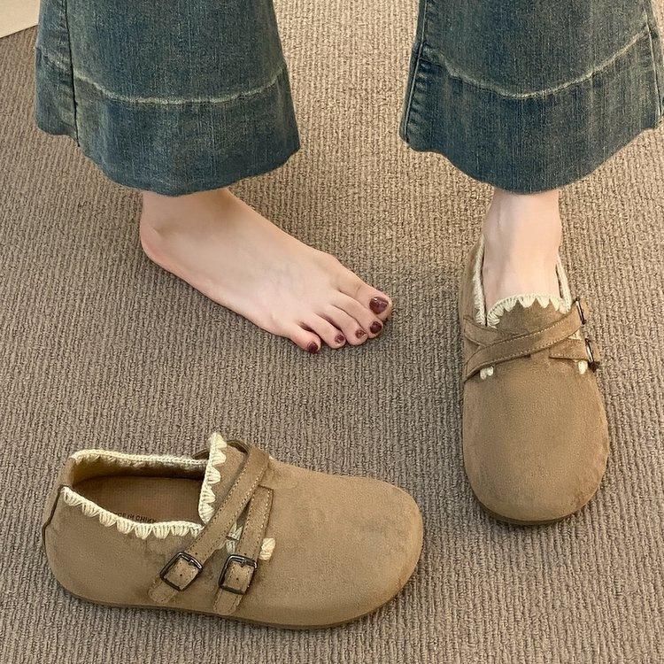 Ретро Birkenstocks на толстой подошве для увеличения роста, новая ленивая обувь на осень, удобные Birkenstocks 35 хаки