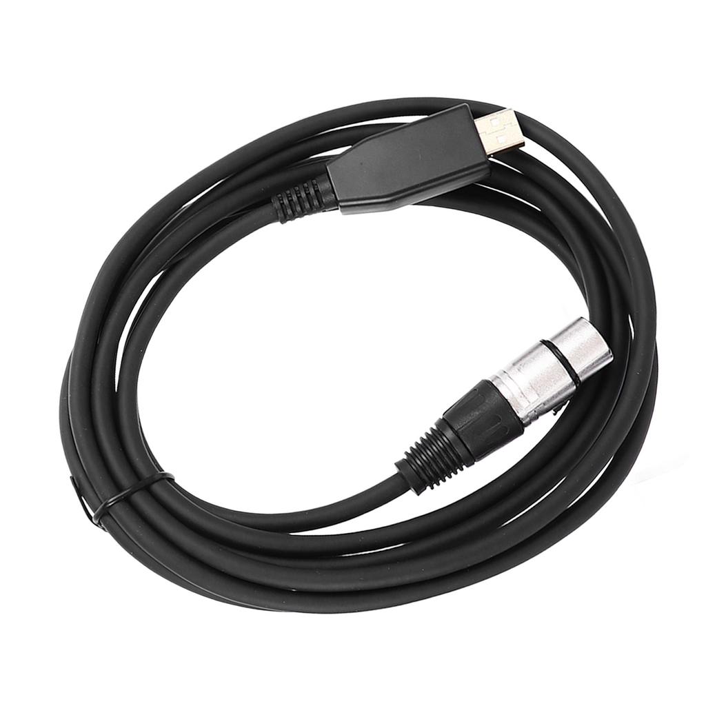 Audio-Verbindungskabel USB zu XLR-Buchse Kabel Mikrofon-Aufnahmekabel mit Abschirmfunktion 3 Meter