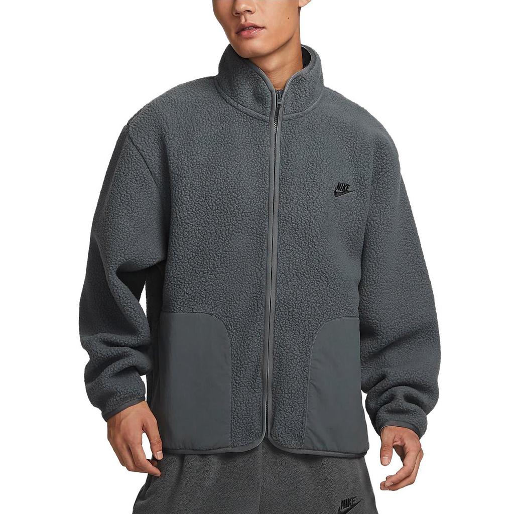 Nike Veste Casual Club Fleece à Col Montant pour Homme Vestes Gris Fer FB8387-068