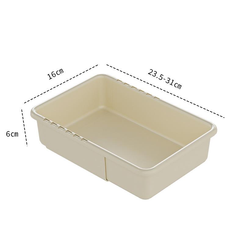 Retractable Partition Storage Box, Household Kitchen Tableware Drawer Storage Box, Multi-functional Underwear and Sock Storage Box