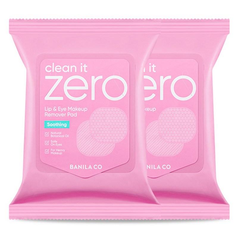 Banila Co Clean It Zero Soothing Lip & Eye Remover Pads 30p, 30 pads, 2 pcs