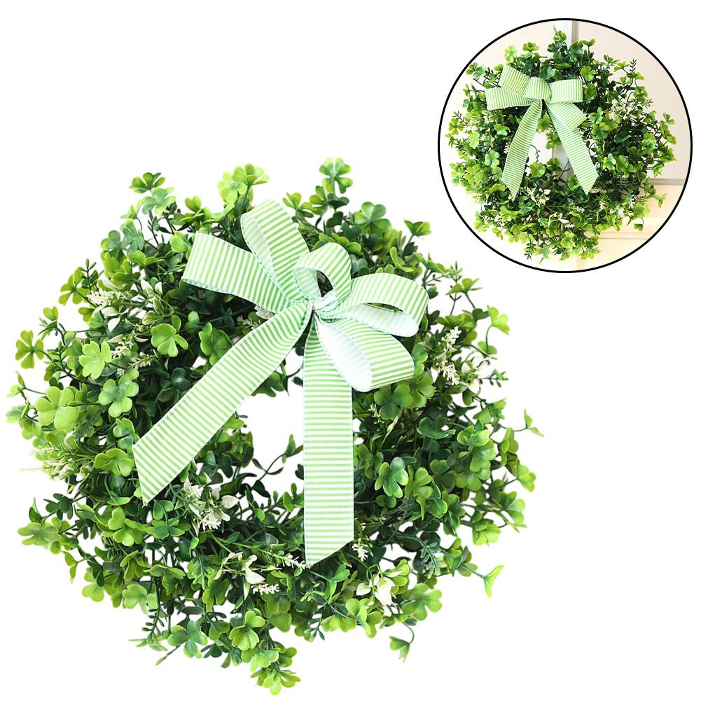 

St. Patrick\ s Day Four-Leaf Clover Wreath: Lifelike Spring Decor For Your Home St Patrick S Day Lucky Clover Wreath China Mainland