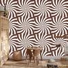 Hippie Wallpaper Background White and Rust for Living Room and Bedroom 50x1000