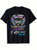 I Love and Miss Them Memorial Dad TShirt Fashionable Cotton Top Short Sleeve Street Style Short Tshirt Comfortable Suitable