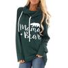 Women's Fashion Fall Winter Casual Letter Print Long Sleeve Hooded Hoodies & Sweatshirts