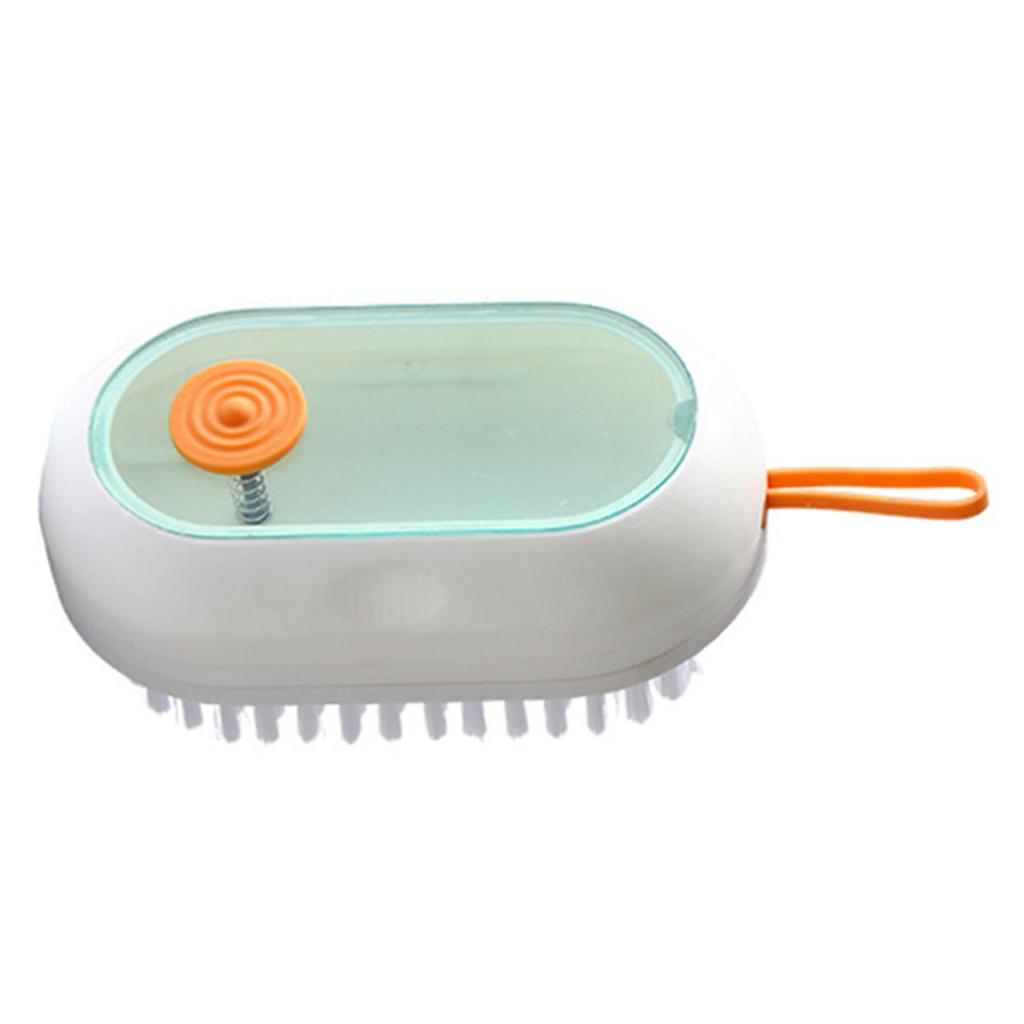 Soap Dispensing Scrub Brush Press Type Automatic Soap Dispensing Multifunction Shoes Cleaning Brush for Home Bathroom