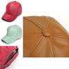 Premium Quality Unisex Women Soft Faux Leather Baseball Cap For Biker Outdoor Use