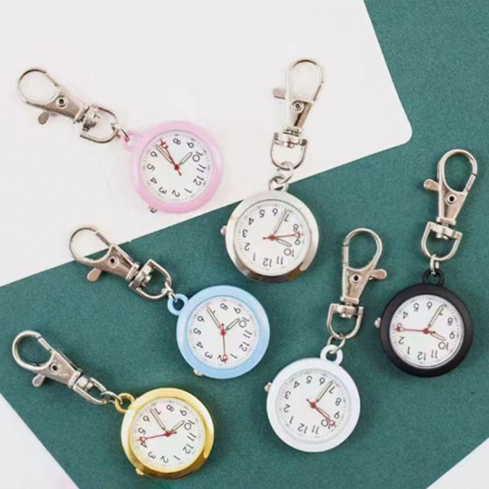 Luminous LED Electronic Hanging Watch Waterproof Keychain Watch Portable Pocket Watch  School