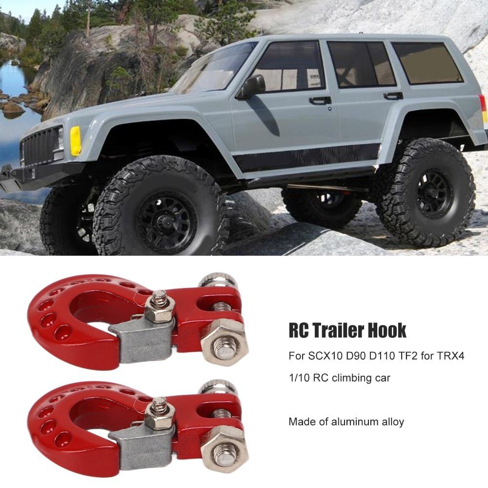 2Pcs RC Car Accessories Winch Trailer Hooks for SCX10/D90/D110/TF2/TRX4/Tamiya CC01 Climbing Car