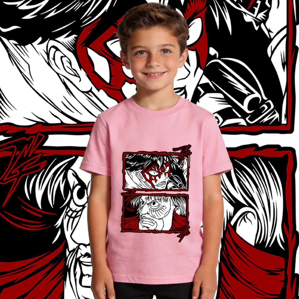 Aot Levi x Sieg Anime Print Cotton T Shirt Boys Girls Casual Short Sleeve Summer Top Soft Breathable Kids Clothing