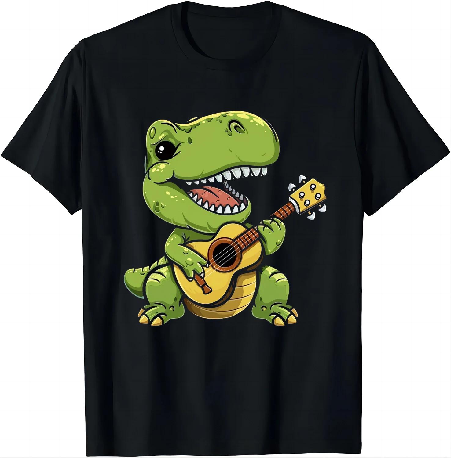 Focused Guitar-Playing Dino - Quirky Style, Great Gift Id... XXXL