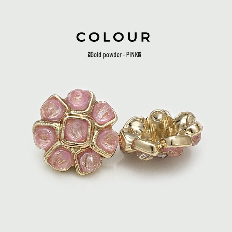 Luxury Colorful Rhinestone Flower Buttons for Suits and Coats